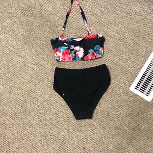 Floral high waisted two piece